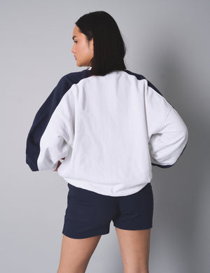 Kaiia Usa Embroidered Oversized Sweatshirt White