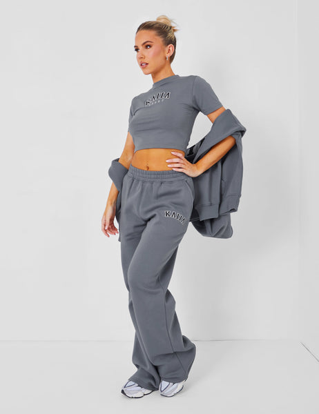 Charcoal Graphic Los Angeles Wide Leg Sweatpants