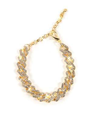 Gold Diamante Chain Anklet