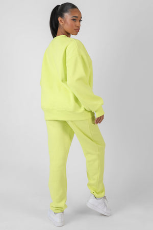 90S Oversized Joggers Lime